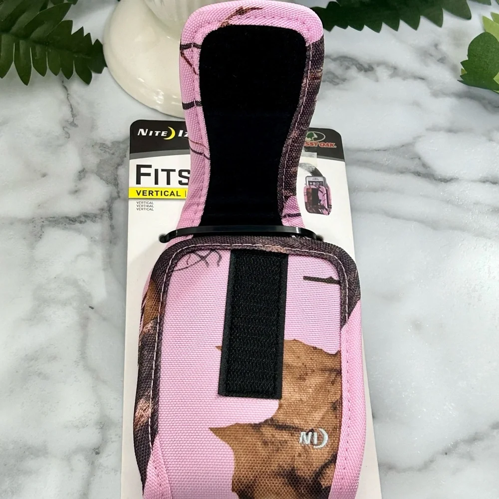 NEW* MOSSY OAK PINK CAMO FITS ALL VERTICAL XL CELL PHONE HOLSTER